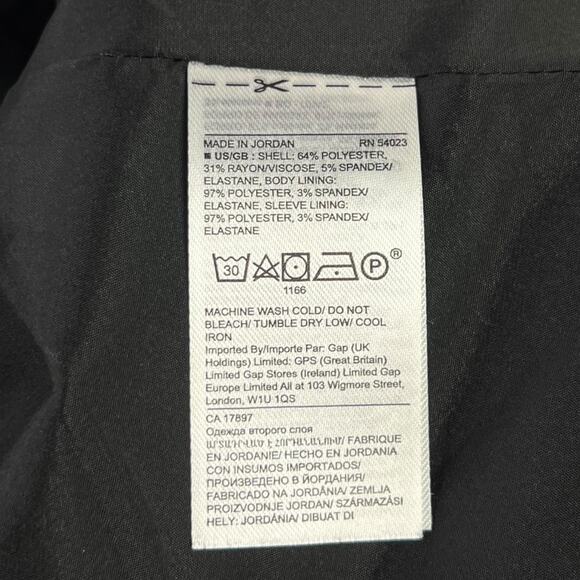 Banana Republic Black Double Breasted Blazer Size 6 - Picture 6 of 8